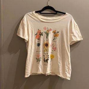 Wild flower loose fitting t shirt